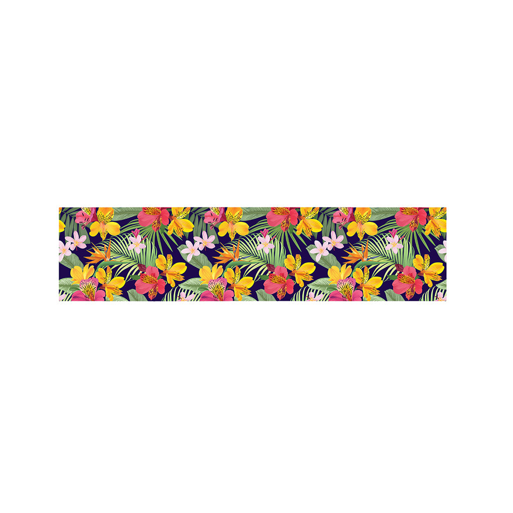 Tropical Alstroemeria Pattern Print Bed Runner