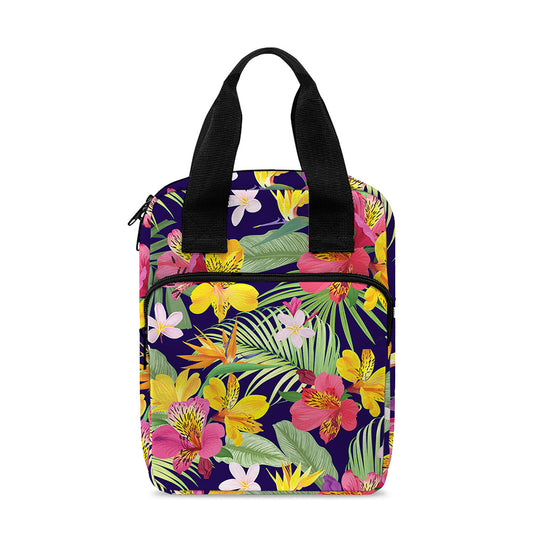 Tropical Alstroemeria Pattern Print Bible Tote Bag