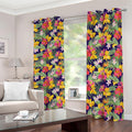Tropical Alstroemeria Pattern Print Dimout Grommet Curtains