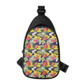 Tropical Alstroemeria Pattern Print Sling Bag