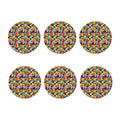 Tropical Alstroemeria Pattern Print Coaster Set