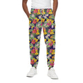 Tropical Alstroemeria Pattern Print Cotton Sweatpants