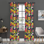 Tropical Alstroemeria Pattern Print Curtain