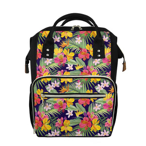 Tropical Alstroemeria Pattern Print Diaper Bag