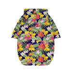 Tropical Alstroemeria Pattern Print Dog Zip Up Hoodie