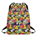 Tropical Alstroemeria Pattern Print Drawstring Backpack