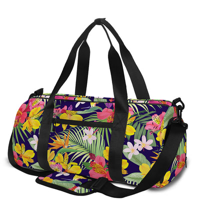 Tropical Alstroemeria Pattern Print Gym Bag