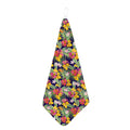 Tropical Alstroemeria Pattern Print Hand Towel