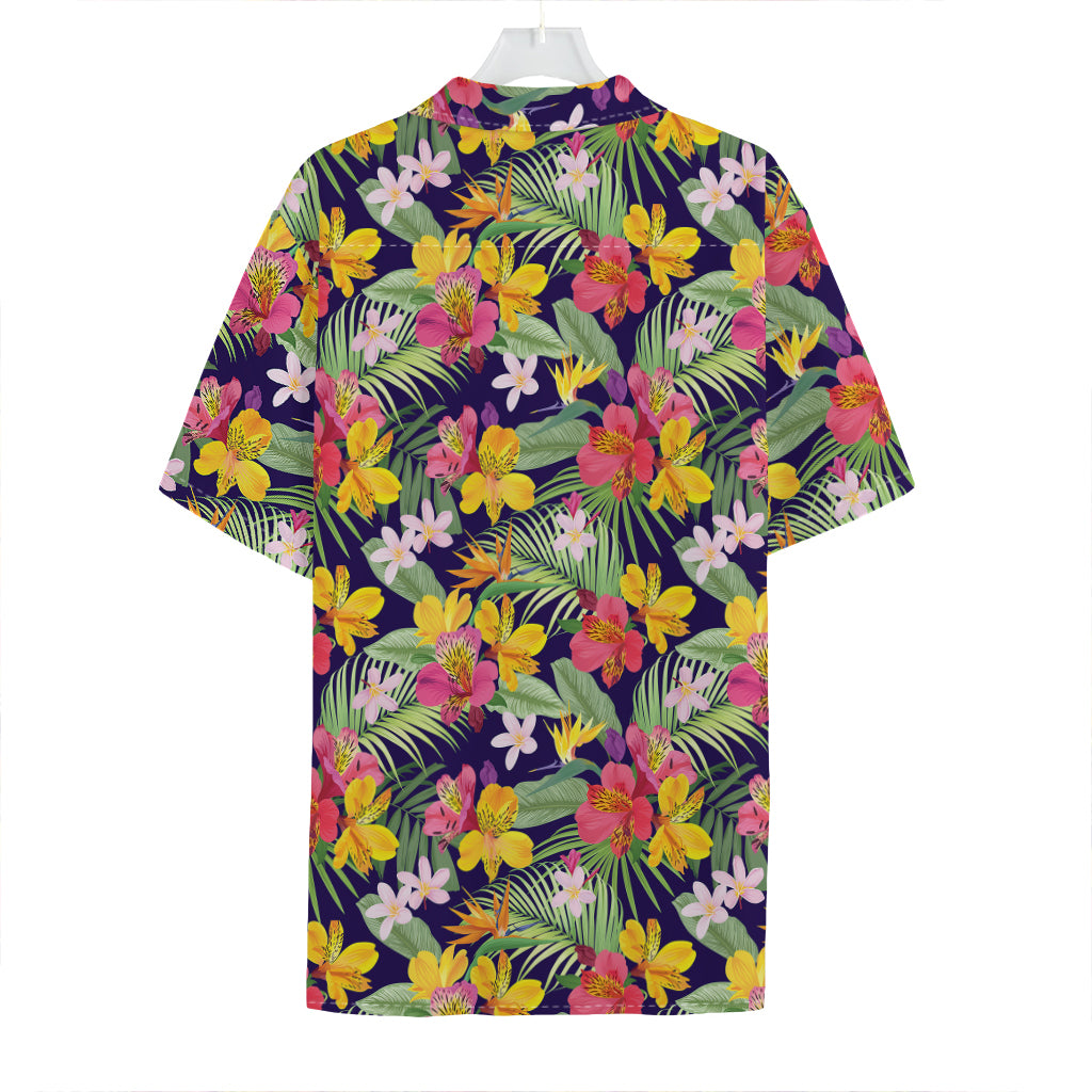 Tropical Alstroemeria Pattern Print Hawaiian Shirt