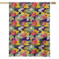 Tropical Alstroemeria Pattern Print House Flag