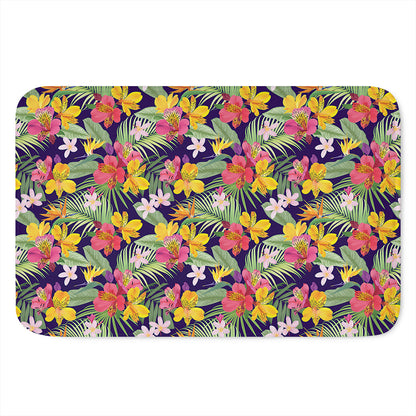 Tropical Alstroemeria Pattern Print Indoor Door Mat
