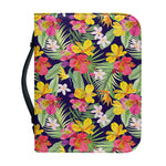 Tropical Alstroemeria Pattern Print Leather Bible Cover