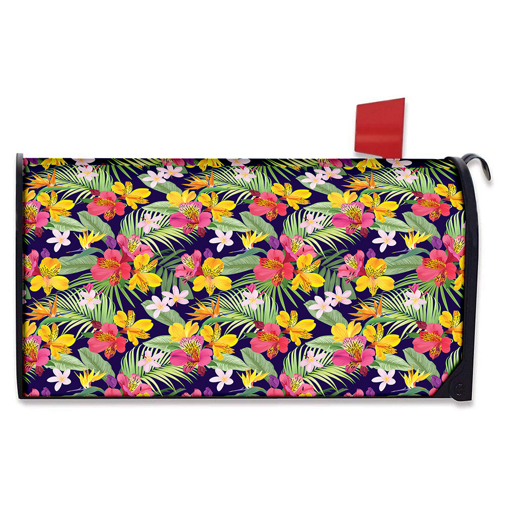 Tropical Alstroemeria Pattern Print Mailbox Cover