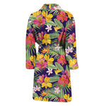 Tropical Alstroemeria Pattern Print Men's Bathrobe