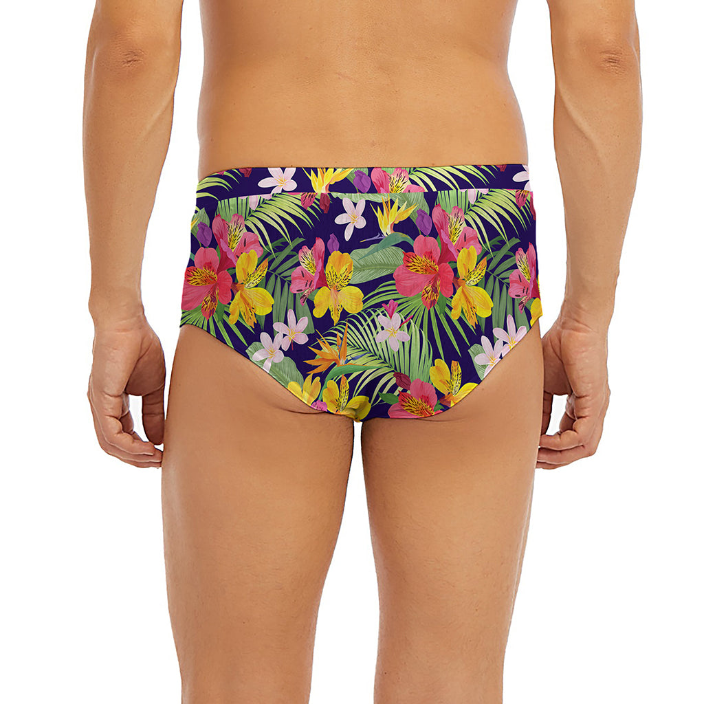 Tropical Alstroemeria Pattern Print Men's Briefs