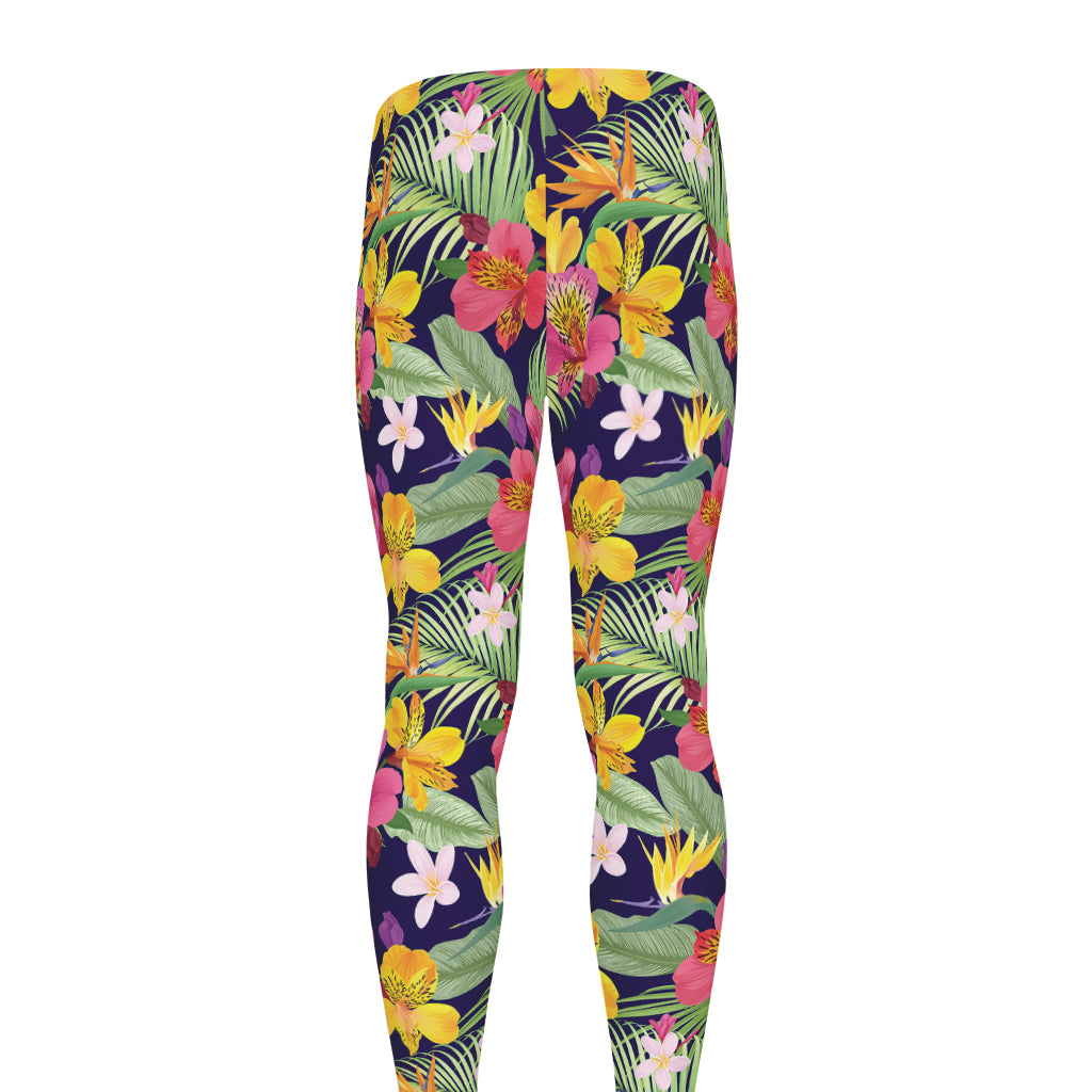 Tropical Alstroemeria Pattern Print Men's leggings