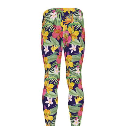 Tropical Alstroemeria Pattern Print Men's leggings