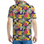 Tropical Alstroemeria Pattern Print Men's Polo Shirt