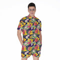 Tropical Alstroemeria Pattern Print Men's Romper