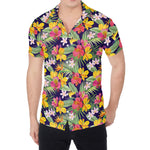 Tropical Alstroemeria Pattern Print Men's Shirt