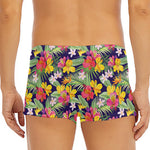 Tropical Alstroemeria Pattern Print Men's Short Boxer Briefs