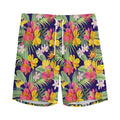 Tropical Alstroemeria Pattern Print Men's Athletic Shorts