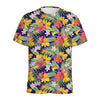 Tropical Alstroemeria Pattern Print Men's Sports T-Shirt