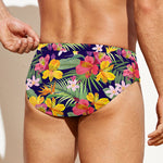 Tropical Alstroemeria Pattern Print Men's Swim Briefs