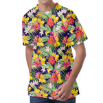 Tropical Alstroemeria Pattern Print Men's Velvet T-Shirt