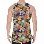 Tropical Alstroemeria Pattern Print Men's Velvet Tank Top