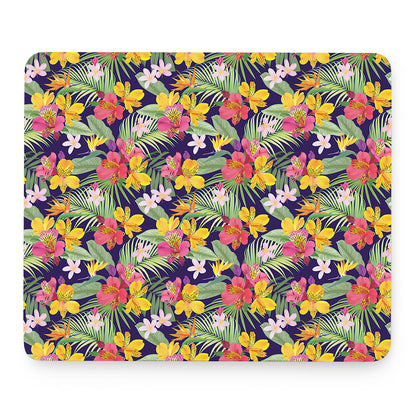 Tropical Alstroemeria Pattern Print Mouse Pad