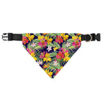 Tropical Alstroemeria Pattern Print Over The Collar Dog Bandana