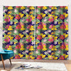 Tropical Alstroemeria Pattern Print Pencil Pleat Curtains