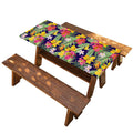 Tropical Alstroemeria Pattern Print Picnic Table Cover