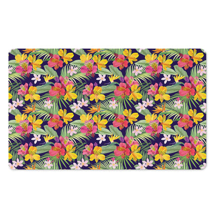 Tropical Alstroemeria Pattern Print Polyester Doormat