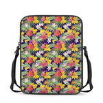 Tropical Alstroemeria Pattern Print Rectangular Crossbody Bag