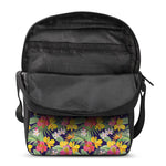 Tropical Alstroemeria Pattern Print Rectangular Crossbody Bag