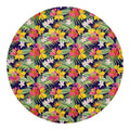 Tropical Alstroemeria Pattern Print Round Blanket
