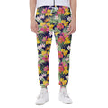 Tropical Alstroemeria Pattern Print Joggers