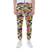 Tropical Alstroemeria Pattern Print Scuba Joggers