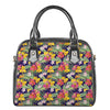 Tropical Alstroemeria Pattern Print Shoulder Handbag