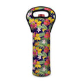 Tropical Alstroemeria Pattern Print Single Neoprene Wine Tote