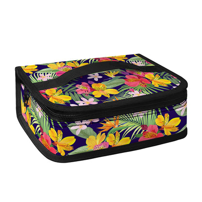 Tropical Alstroemeria Pattern Print Small Lunch Bag