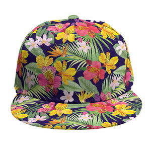 Tropical Alstroemeria Pattern Print Snapback Cap