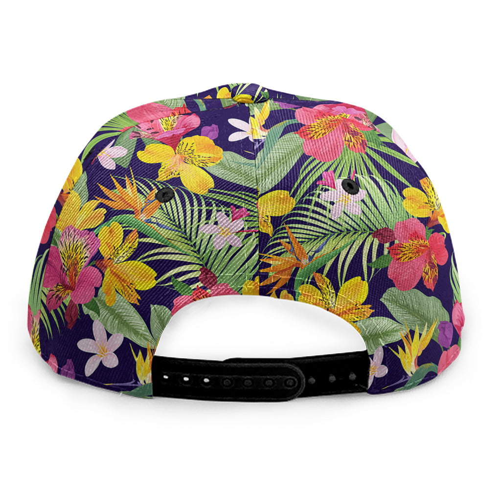 Tropical Alstroemeria Pattern Print Snapback Cap