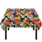 Tropical Alstroemeria Pattern Print Tablecloth