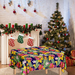 Tropical Alstroemeria Pattern Print Tablecloth