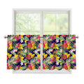 Tropical Alstroemeria Pattern Print Tier Curtains