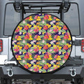 Tropical Alstroemeria Pattern Print Tire Cover