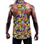 Tropical Alstroemeria Pattern Print Training Tank Top